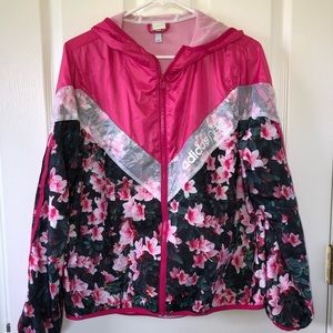 🌺Adidas neo floral windbreaker